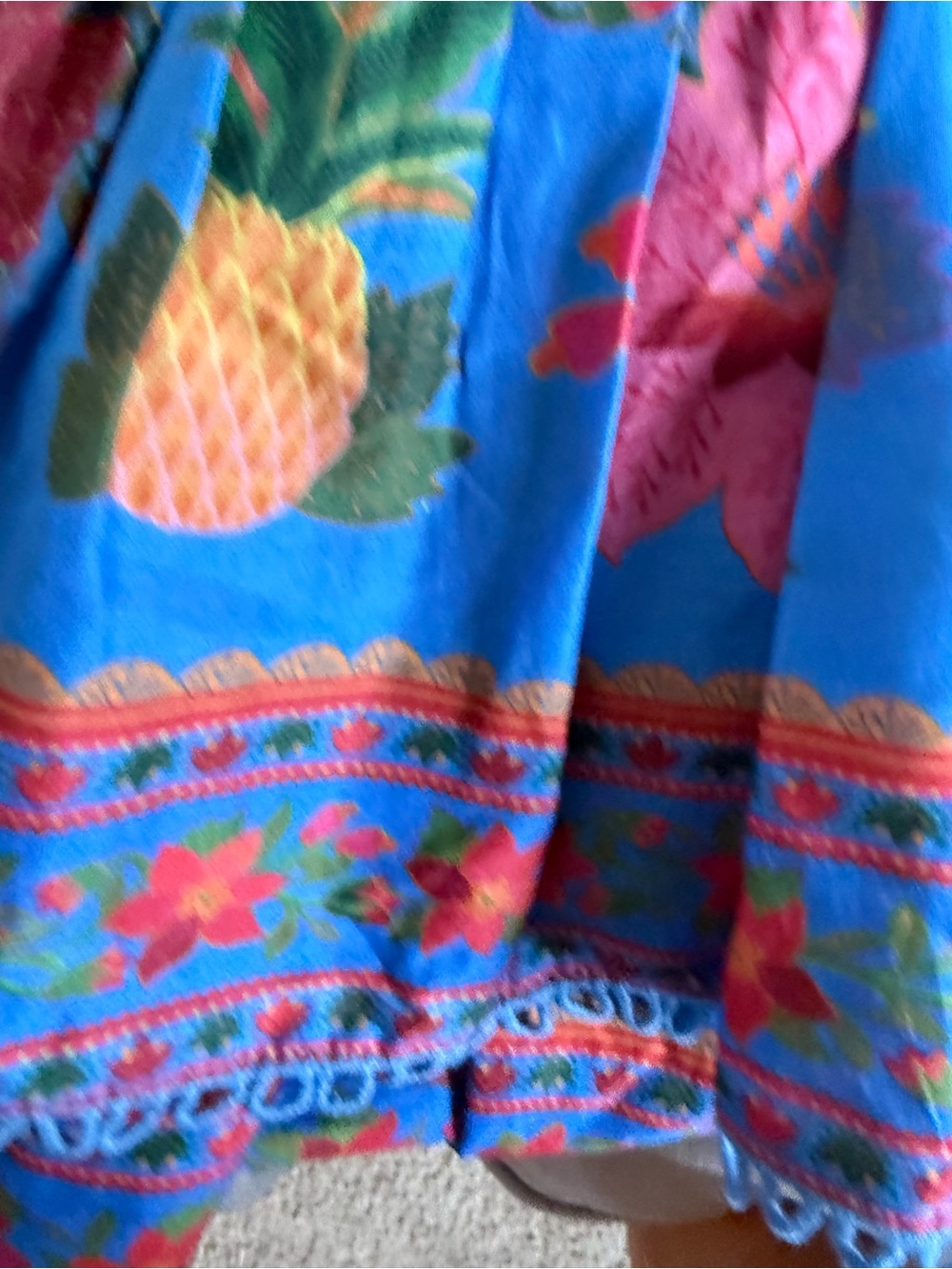 FARM Rio Turquoise Floral & Pineapple Tiered Mini Skirt - Picture 7 of 7